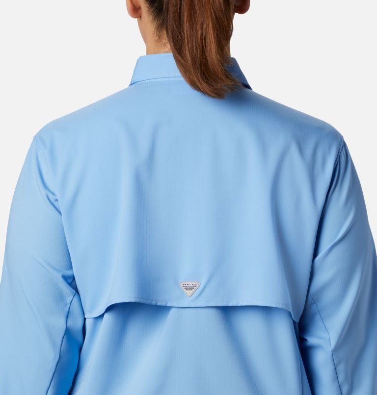 Women's Columbia PFG Tamiami II Long Sleeve Shirts Blue | Plus Size CA-F36A4